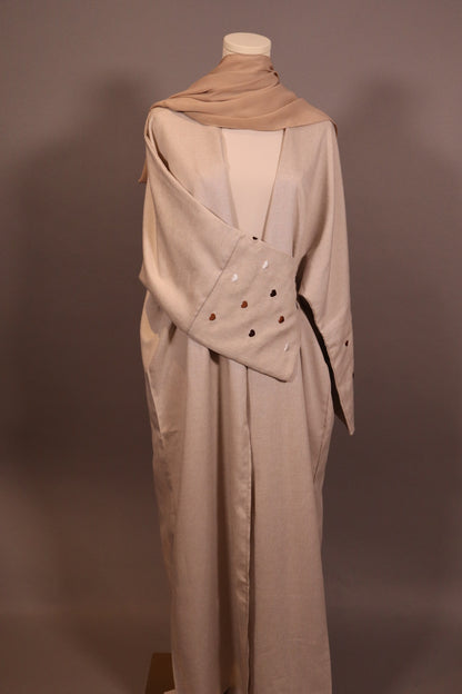 Heart Embroidered Sleeve Abaya