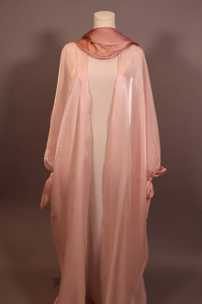 Glossy Organza Kaftan Abaya