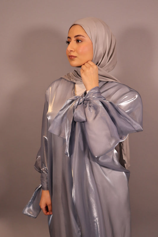 Glossy Organza Kaftan Abaya